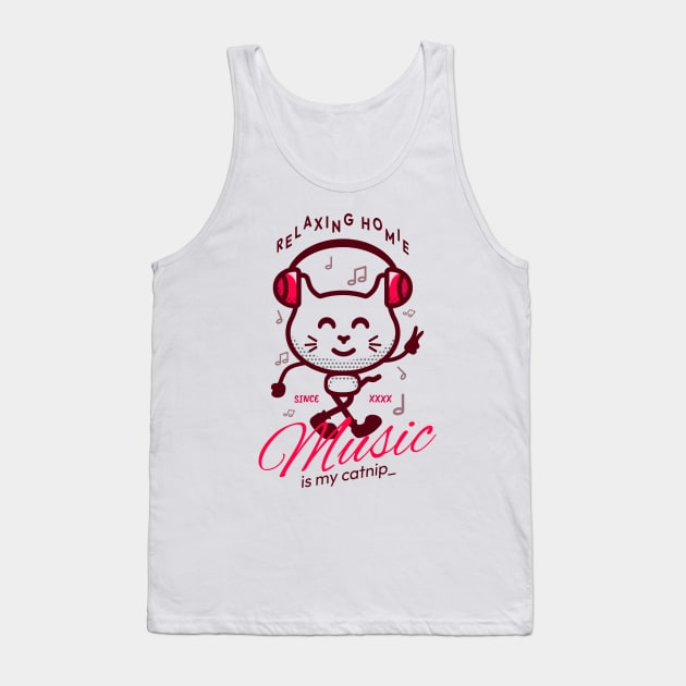 cute cat music is my catnip Tank Top by Matadesain merch